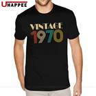 Крутая винтажная классическая мужская футболка на 50-й день рождения 1970, модная мужская футболка с коротким рукавом, летняя 2020 винтажная одежда