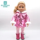 Одежда для куклы подходит для американских кукол 18 дюймов 45 см аксессуары Модный комплект пальто платье принцессы