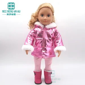 Одежда для куклы подходит для американских кукол 18 дюймов 45 см аксессуары Модный комплект пальто платье принцессы