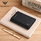 Тонкий кошелек WILLIAMPOLO для кредитных карт, из натуральной кожи, с RFID-защитой, оригинальный дизайн, 2019