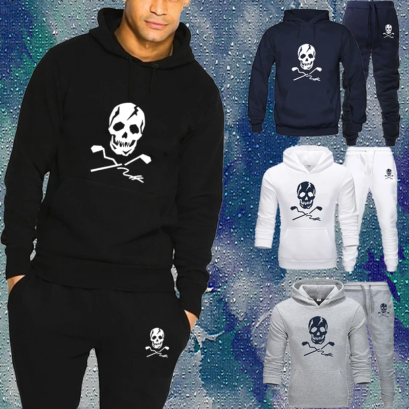 

Новинка Осень-зима 2021 Мужская спортивная одежда из 2 предметов Толстовка + Спортивные Штаны Толстовка Повседневный трендовый удобный костю...