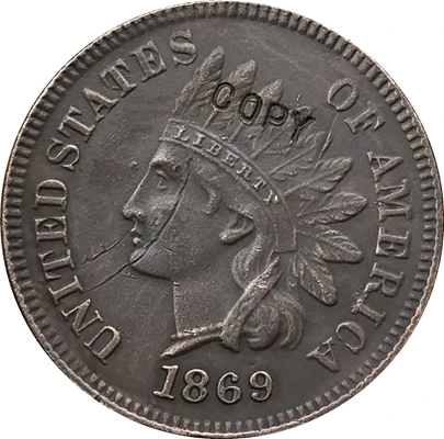 

1869 Indian head cents coin copy