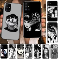 japanese horror comic tomie phone case hull for samsung galaxy a50 a51 a20 a71 a70 a40 a30 a31 a80 e 5g s black shell art cell c
