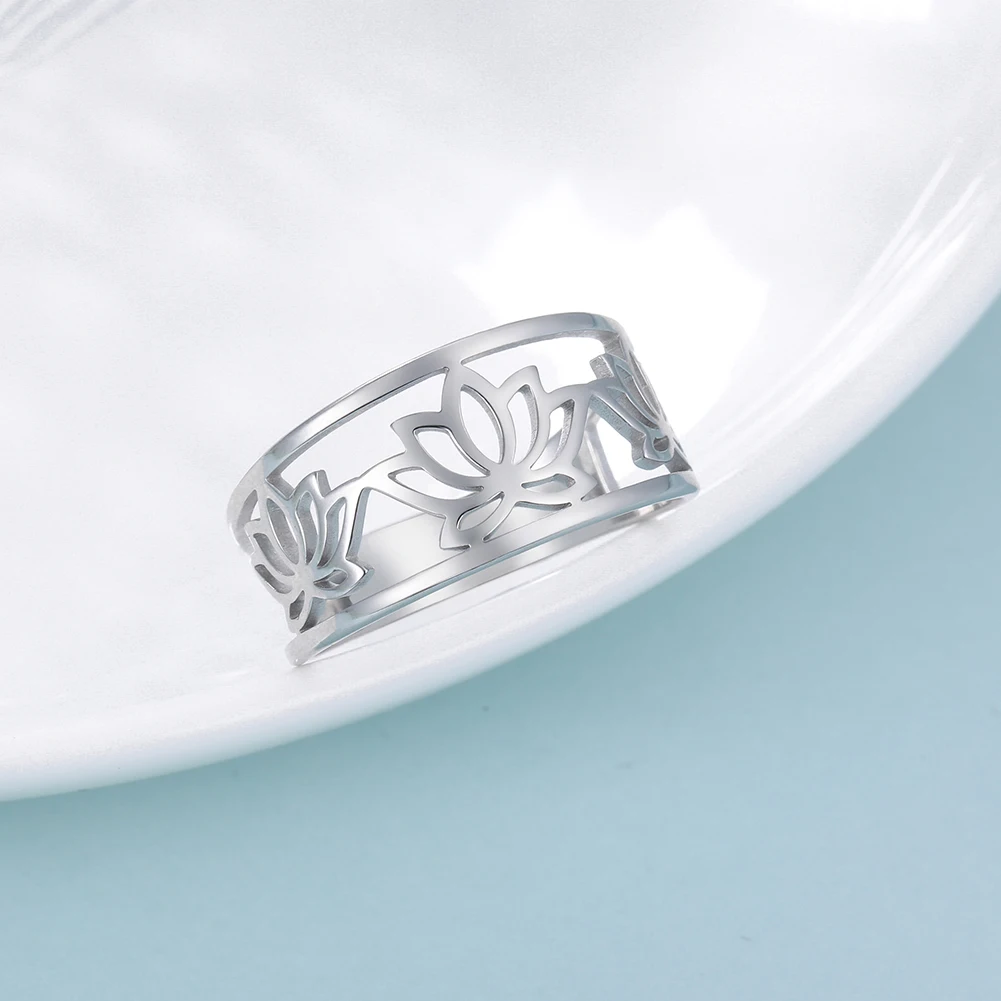 Моя форма искусственное кольцо из нержавеющей стали Женское на палец ажурное