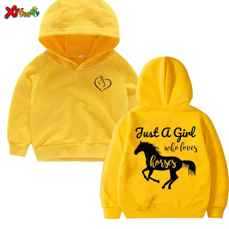 Толстовка для девочек детская одежда с капюшоном футболка надписью Just A Girl Who Love