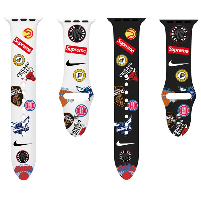Баскетбольный силиконовый спортивный ремешок NBA для Apple Watch band 44 мм 42 мм iWatch 4 band 40 мм 38 мм Pulseira Fit correa Apple Watch 5 3