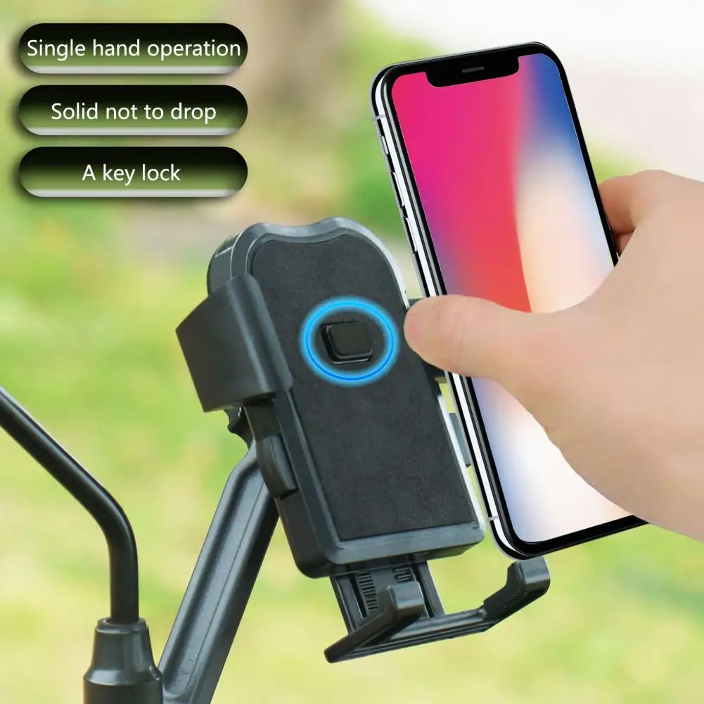 

Adjustable High-quality Bicycle Cell Phone Navigation Support Thickened Sponge Pad Phone Rack Rust-proof for Motor Cycle