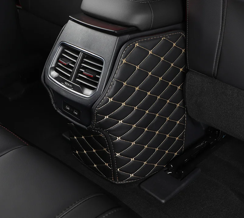 

For Great Wall Haval H6 2020 2021 Accessories PU Leather Car Seat Anti-Kick Mat Rear Row Seats Cover Back Protection Mats 3Pcs