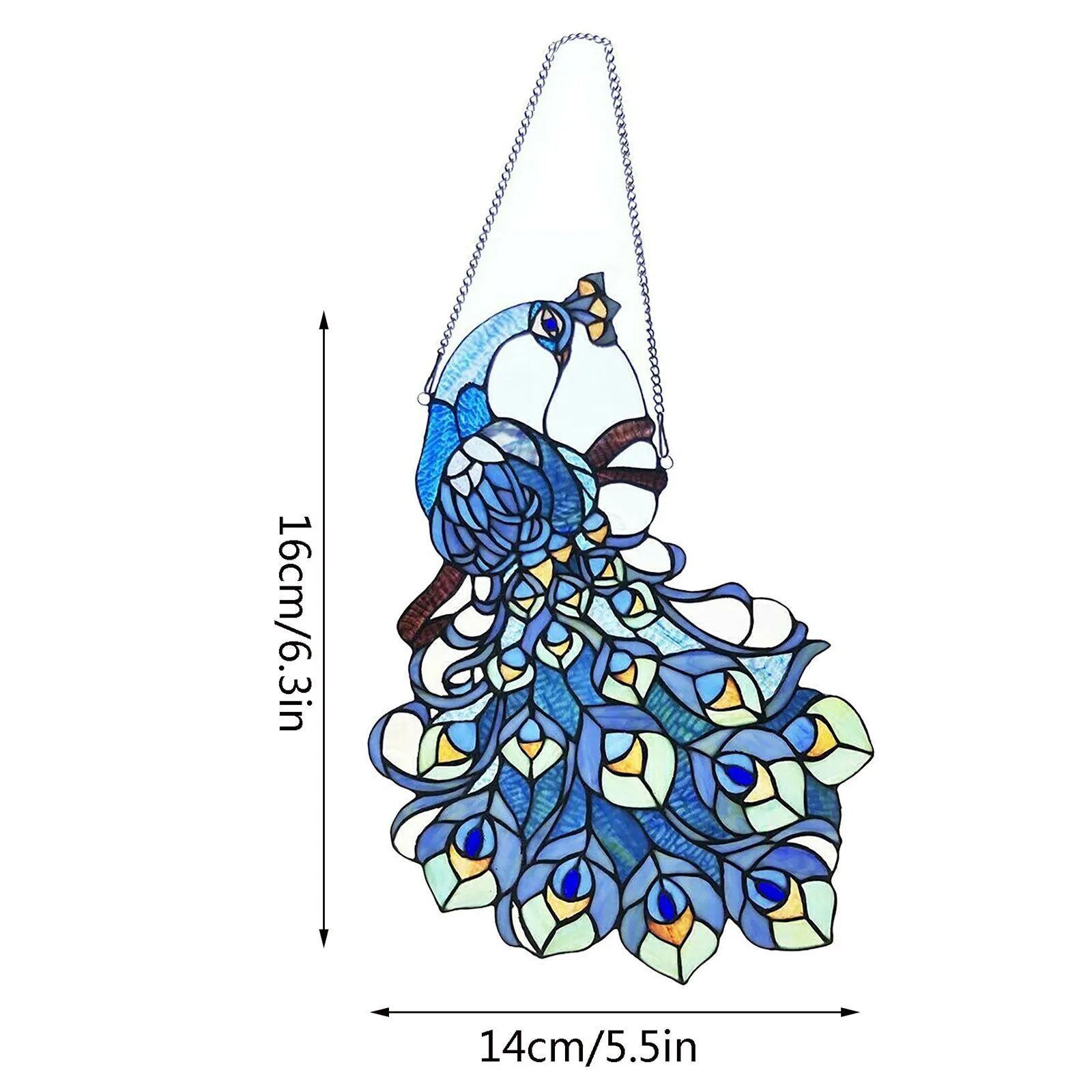 Акриловая подвеска в виде павлина окрашенная на окно креативное украшение