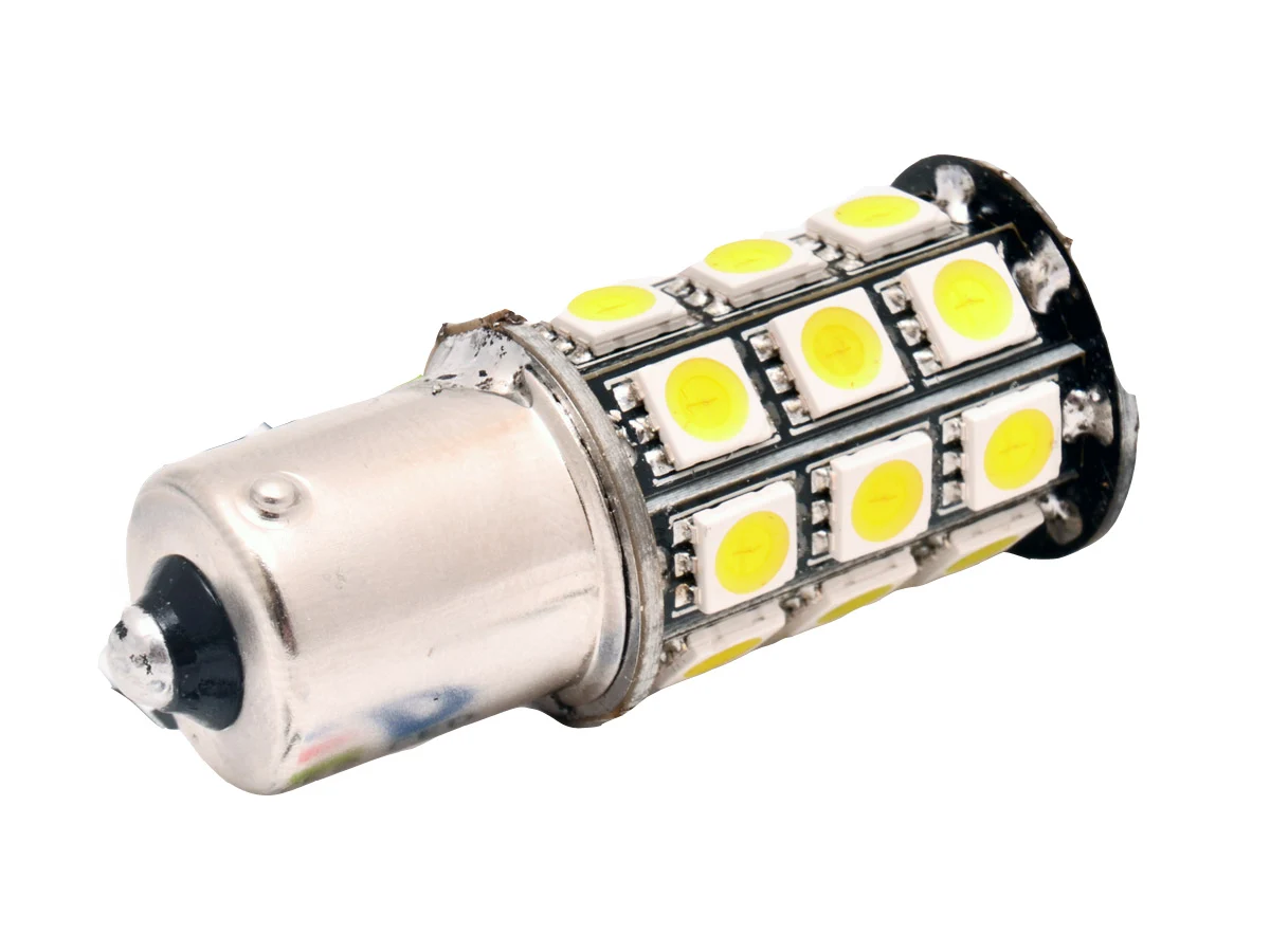 Светодиодная автомобильная лампа 1156 - PY21W - S25 - BAU15s - 27 SMD 5050 Black (Комплект 2 лампы.)