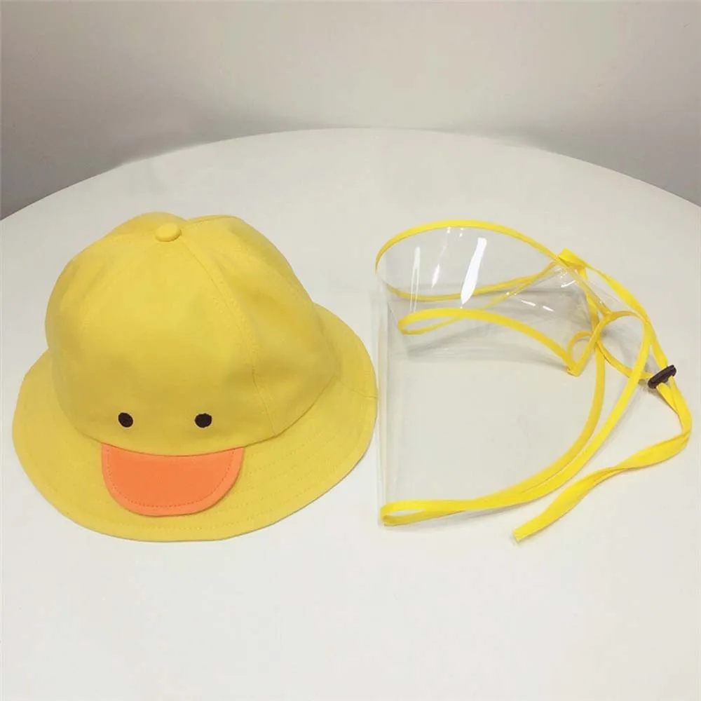 

Kids Fisherman Cap Protective Clear Mask Saliva-proof Dust-proof Anti Fog Sun Visor Hat Bucket Hats Child Boys Girls Accessories
