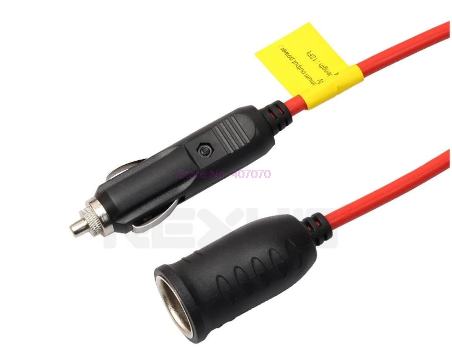 by DHL or Fedex 50pcs 12V 24V Cigarette Lighter Plug Extension Cable with Socket 10A Fused 12Ft hot | Автомобили и мотоциклы