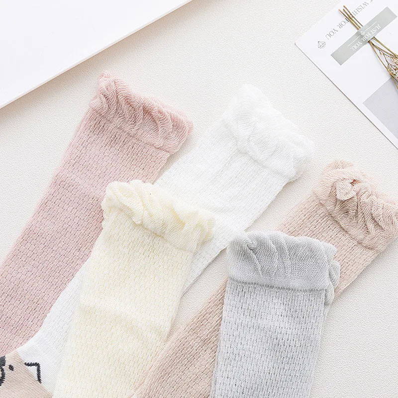 Носки чулки летние сетчатые хлопковые От 1 до 3 лет из ледяного шелка детские