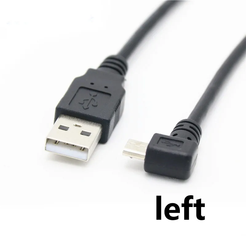 Кабель Micro USB 30 см с углом поворота 90 градусов вверх/вниз/влево/вправо со штекером 2