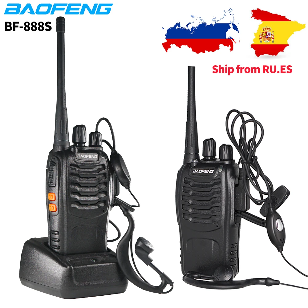 2 шт. Baofeng BF 888S двухстороннее радио 6 км рация 16CH портативное CB Ham Ручной HF