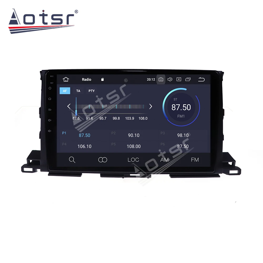 

Android Radio Screen For Toyota Highlander Car GPS Navi Stereo Unit Android 10.064GB PX6 Auto Stereo Headunit Multimedia Player