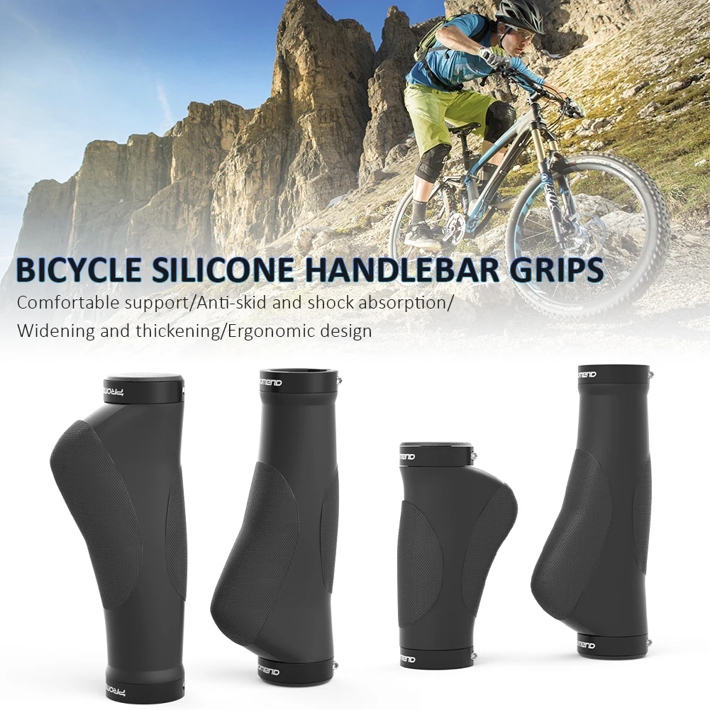 Bicycle Silicone Handlebar Grips Integrated Rubber Hand Rest Bike Grip Non-Slip Handlebar Cover for Mountain Road Bike