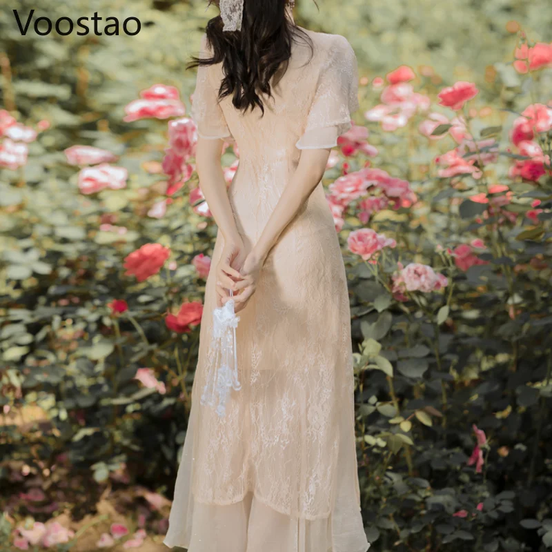 Элегантное платье-Ципао в китайском стиле традиционное новое летнее женское