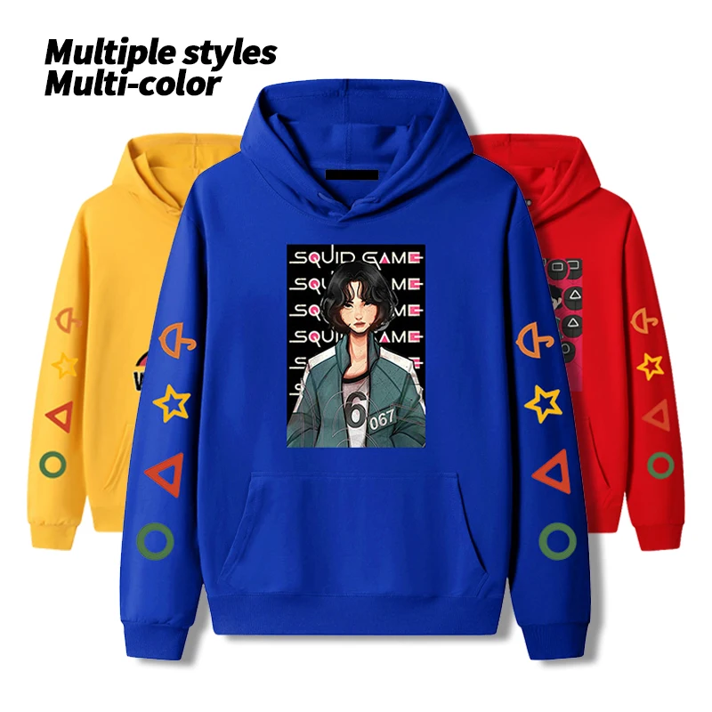 

2021 New Squid Game Couple Hoodie Casual Pullover Sweater For Men And Women Streetwear Harajuku Sweatshirt Game Sport Outwear