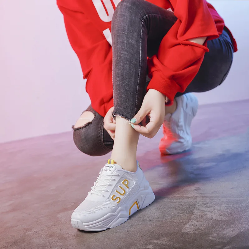 Женская модная обувь Простые удобные кроссовки для учащихся Повседневная