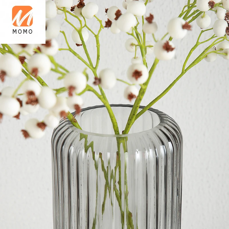 

Modern Creative Vase Flower Glass Transparent Dried Flower Arrangement In Living Room Hydroponic TV Cabinet Table Decoration