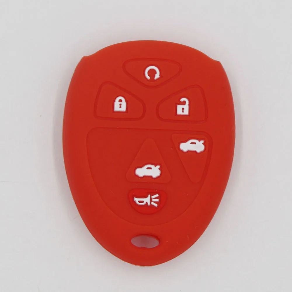 

KAPU Shockproof Wearproof for Chevrolet Tahoe Traverse Suburban Silicone remote car key case cover 6 Buttons GMC Yukon Acadia
