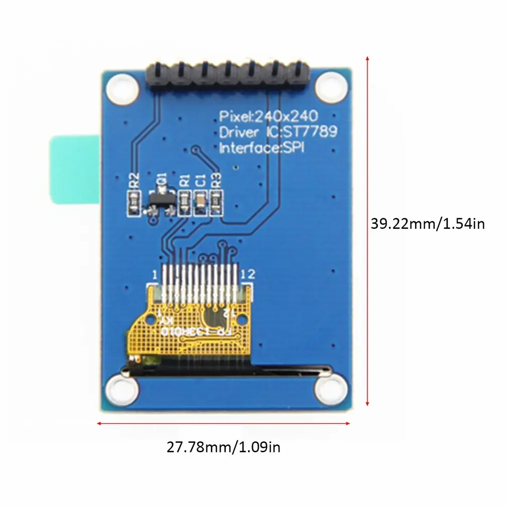 

1.3 inch 240x240 Digital LCD Display Module Bare Screen 65K SPI Serial Full Color RGB TFT IPS LCD Screen Board