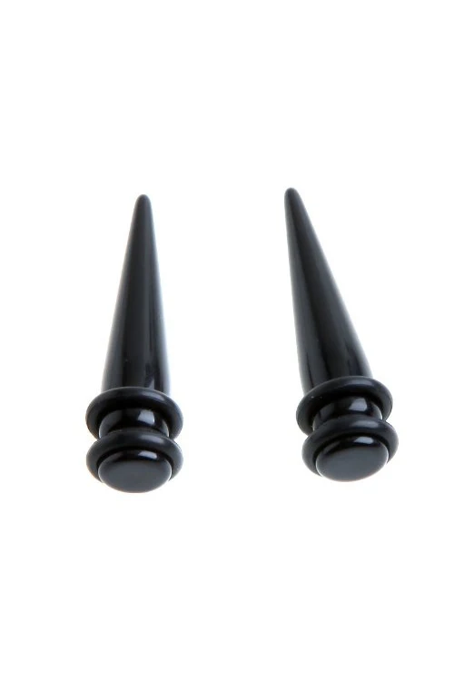 1 пара черные Нетик Поддельные Cheater расширитель уха Конус вилка носилки (2 г 6 мм) |