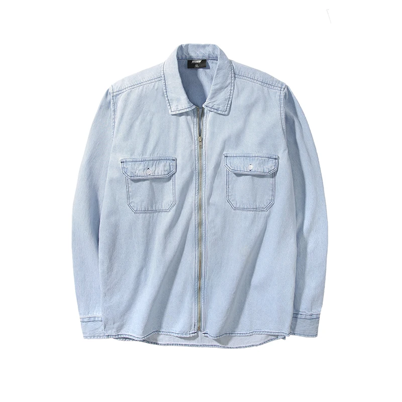 VIISHOW Мужская джинсовая рубашка с длинным рукавом хлопок джинсы кардиган на