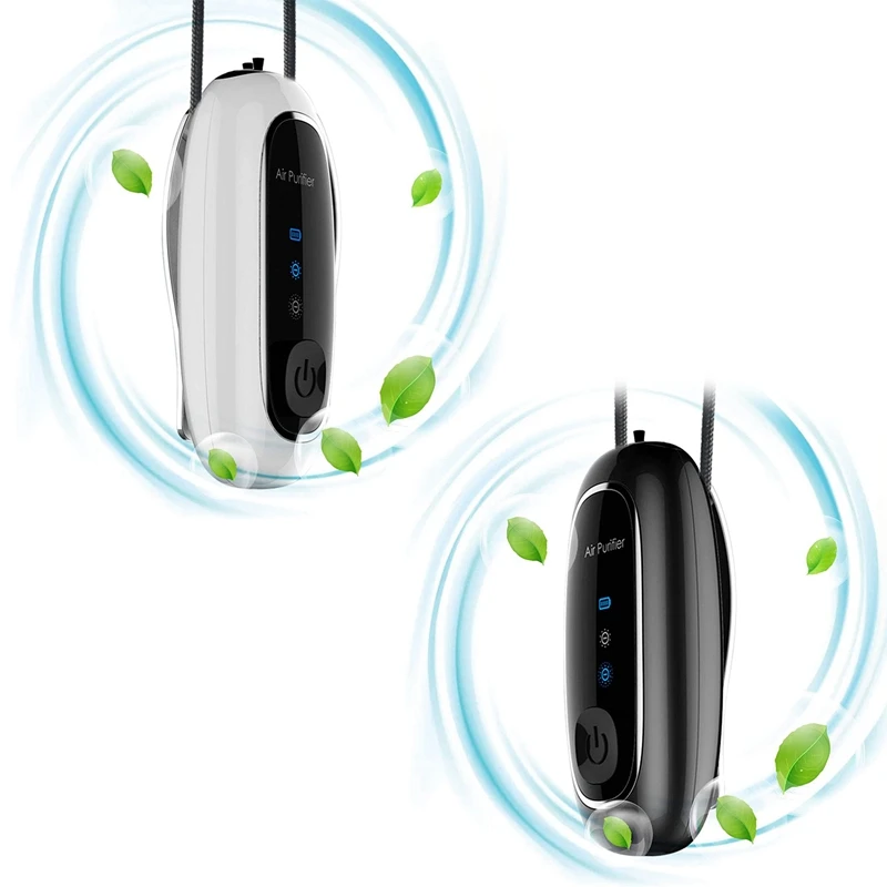 

2PCS Air Purifier Necklace Around The Neck Or On Collar For Kids And Adults Negative Ion, Mini Personal Travel, B & A