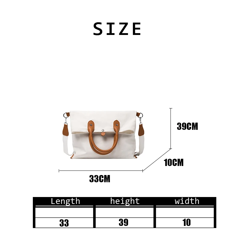 

2021 Women Canvas Tote Bag Ladies Autumn Winter New Style Simple Design Solid Large Capacity Handbag Wide Strap Shoulder Bag