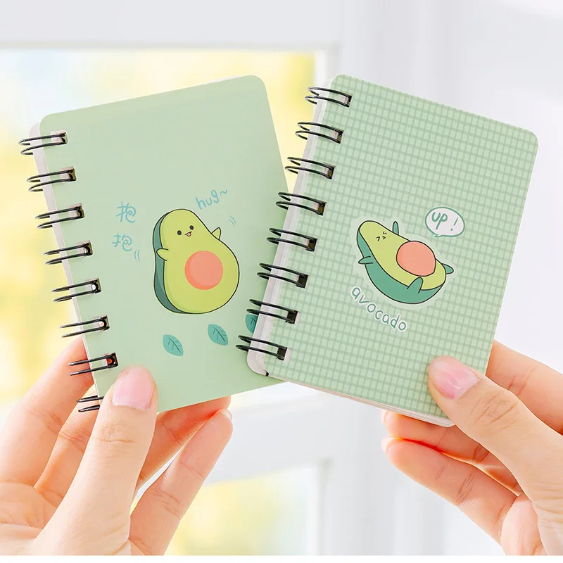 

Cute Avocado Rollover Coil Notebook Portable PortableNotebook Student Mini Pocket Notebook