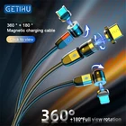 Магнитный кабель GETIHU usb-c, Micro USB, для iPhone 12, 11, 7, Huawei, Xiaomi, Mi, Samsung, LG, One Plus