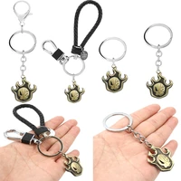 anime bleach keychains flame figure metal pendants kurosaki ichigo key ring fire shape bronze car key holder charm gifts jewelry
