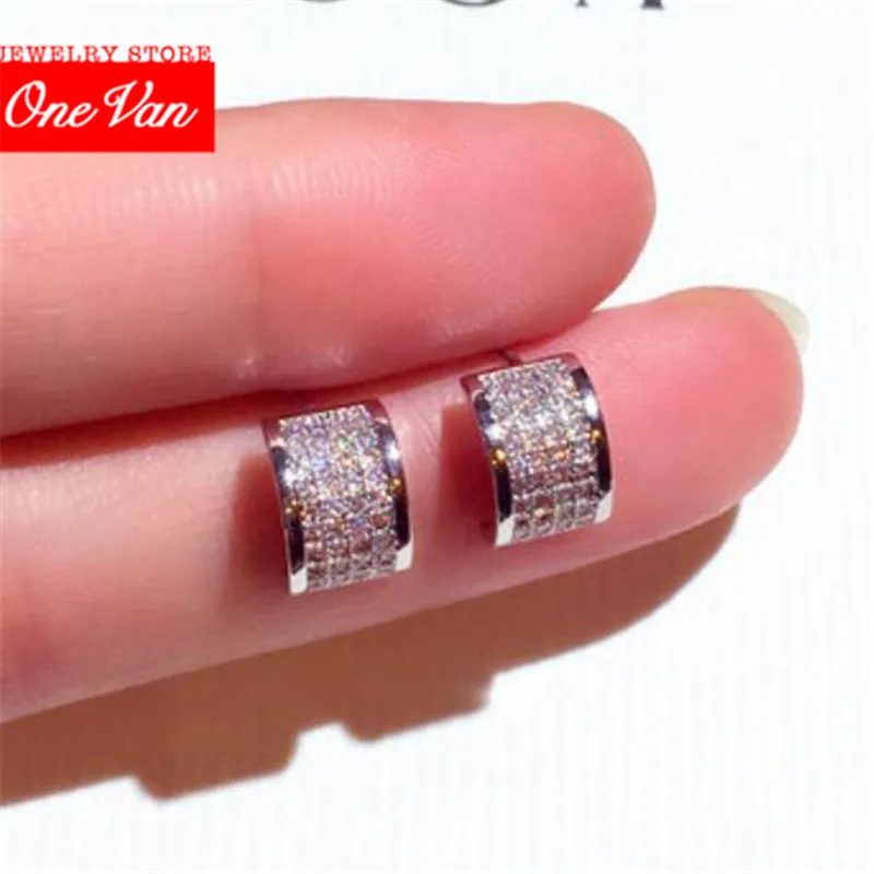 

OneVan Semicircle Earrings Fashion new Korean earrings with zircon sparkle temperament firefly earrings earrings women