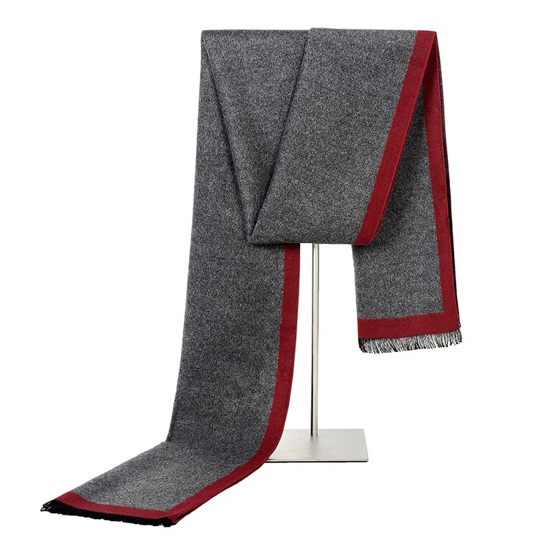 

men's Warm Scarf Fashion Winter Scarf Solid Style Formal Business Shawl Thicken Warm Muffler For Man