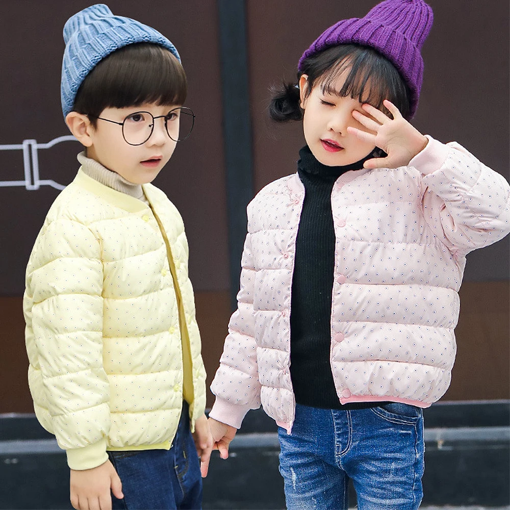 

Autumn winter Kids jacket Thicken Coat Warm Girl boys down jacket Cotton Outerwear snowsuit parka children coat baby girl jacket