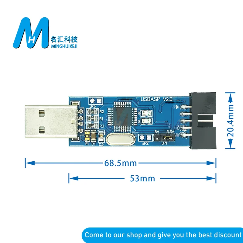 BTE13-006 official USBASP USBISP AVR Programmer USB ISP ASP ATMEGA8 ATMEGA128 Support Win7 64 | Электронные компоненты и