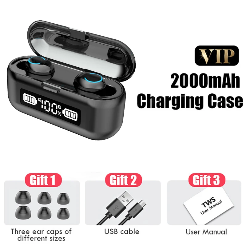 

Hussain Bluetooth Earphones TWS Wireless Blutooth 5.0 Earphone Handsfree Headphone Sports Earbuds Gaming Headset With Microphone