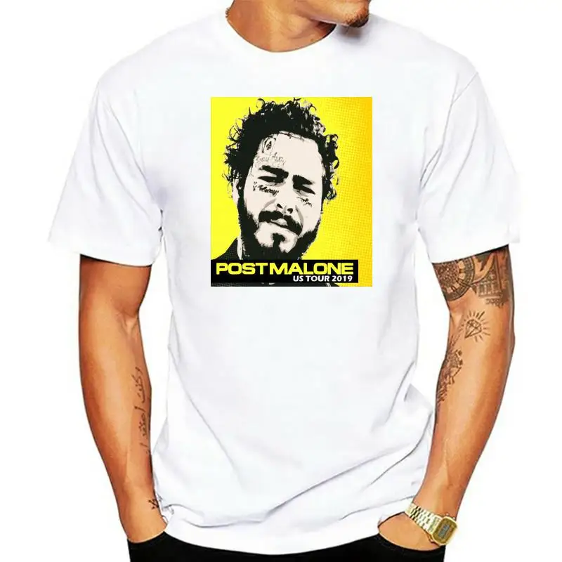 

Футболка с надписью «Post Malone», 2022 год, туловище Вудса, размеры от S до 3XL, 100% хлопок, Мужская футболка, женские топы, футболка