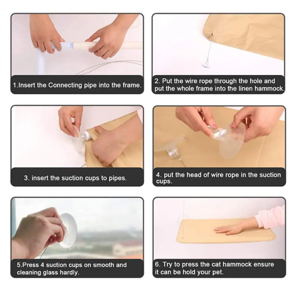 

Cat Bed Cat Window Perch Window Seat Suction Cups Space Saving Cat Hammock Pet Resting Seat Safety Cat Shelves