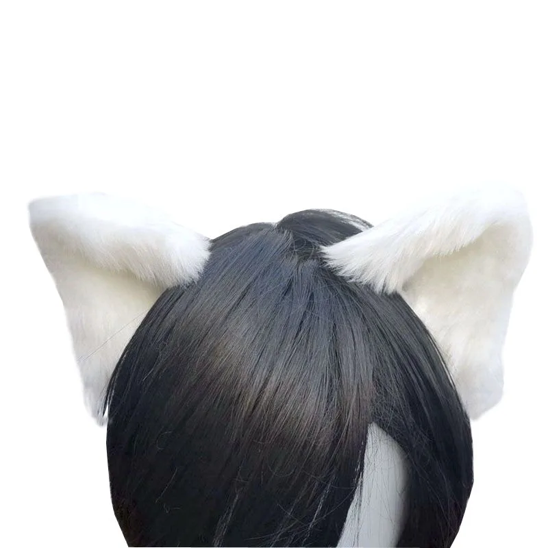 

Girl Soft Sister Cat Ears Hair Clip Hair Accessories Hand Made Simulation Cos Beast Ear Clip KC Cute Plush Lolita Headdress