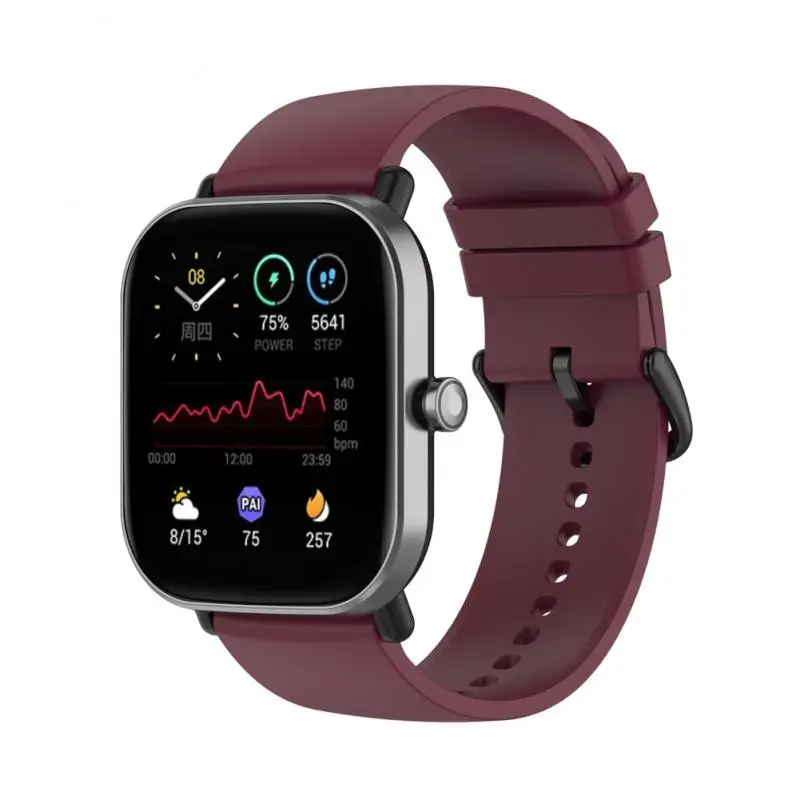 Ремешок для часов 20 мм Amazfit GTS/2/2e/GTS2 Mini/GTR/GTR2/2e/stratos 2/3 силиконовый спортивный