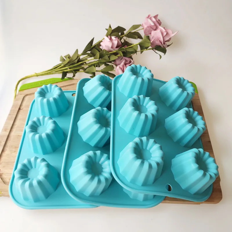 

1pcs 6 Holes Silicone Cake Mold Fondant Chocolate Mold Handmade Soap Mould Mini Muffin Pan DIY Kitchen Bakeware Accessories
