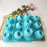 1pcs 6 holes silicone cake mold fondant chocolate mold handmade soap mould mini muffin pan diy kitchen bakeware accessories
