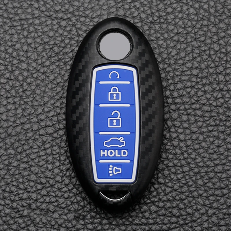 Чехол для автомобильного ключа из углеродного волокна и силикона чехол Nissan Altima
