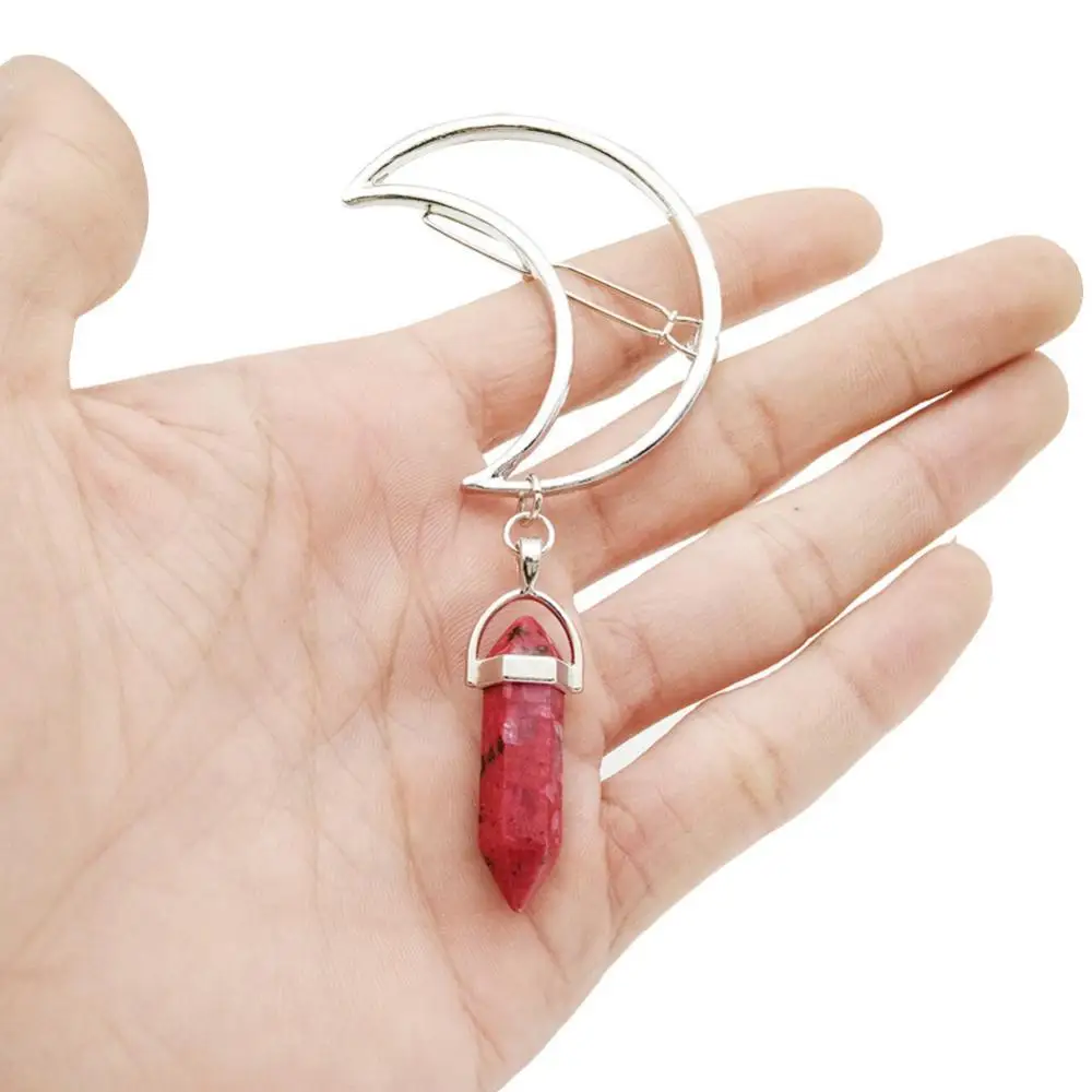 

Женское Ожерелье с кулоном, модное ожерелье из кварцевого камня с опалом и шестигранной колонкой, ожерелье с кулоном из натурального криста...