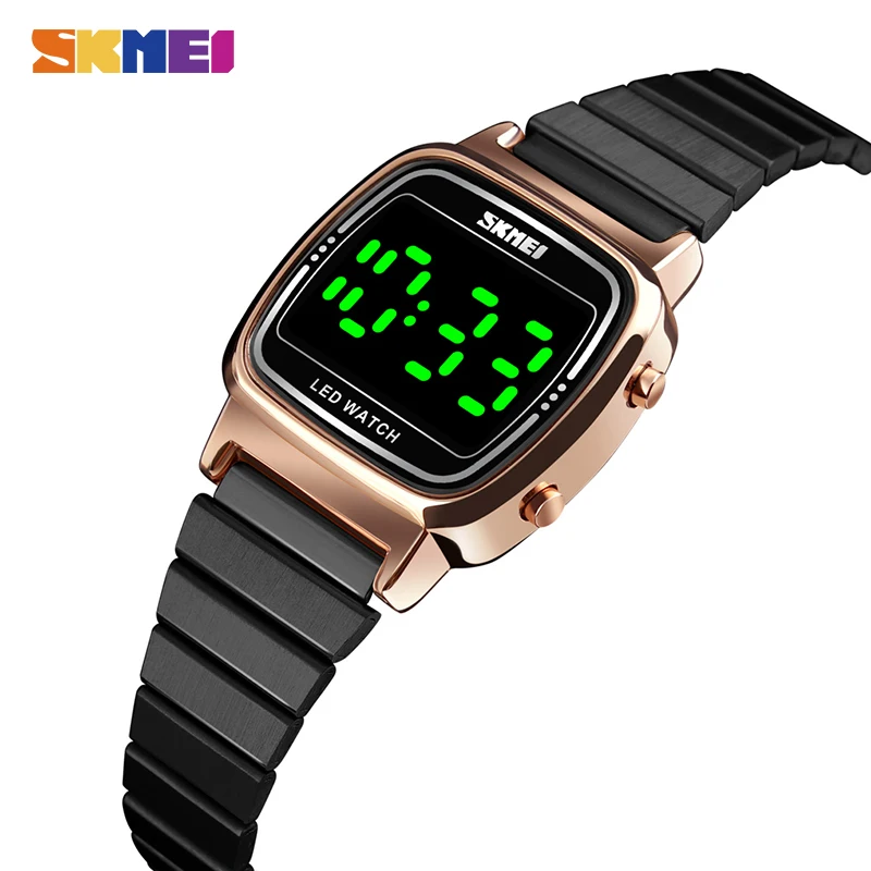

SKMEI Top Brand Female Girls Waterproof Wristwatch Fashion Women LED Light Digital Watch Montre Femme 1543 Clock Ladies Watches