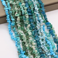 5 8mm irregular gravel beaded natural gem tianhe stone apatite chips loose bead for diy necklace earring making jewelry findings