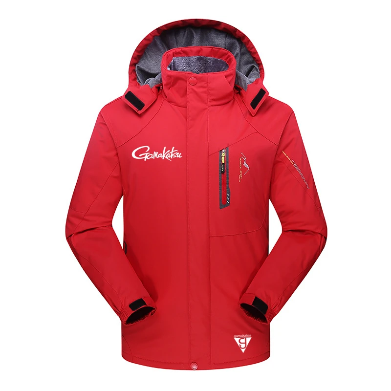 

Gamakatsu Man Plus Velvet Warm Thick Windproof 2020 Winter Outdoor for Sports Hiking Fishing Clothing Plus Size Fishing Jacket